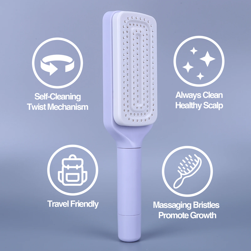 Self-Cleaning Hairbrush