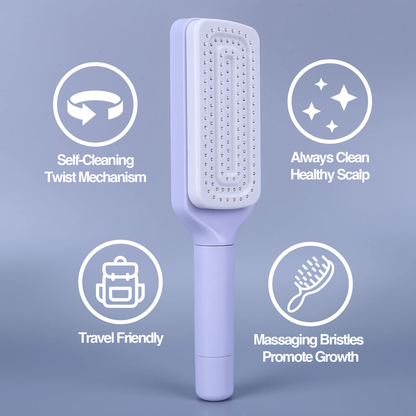 Self-Cleaning Hairbrush